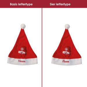 Kerstmuts bedrukt met naam